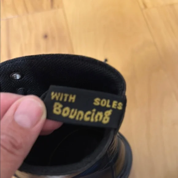 Black Leather Dr Martin Lace-Up Boots - Picture 8 of 9